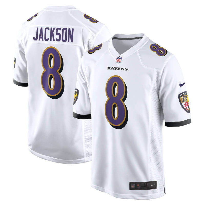 Baltimore Ravens Lamar Jackson Nike White Game Jersey