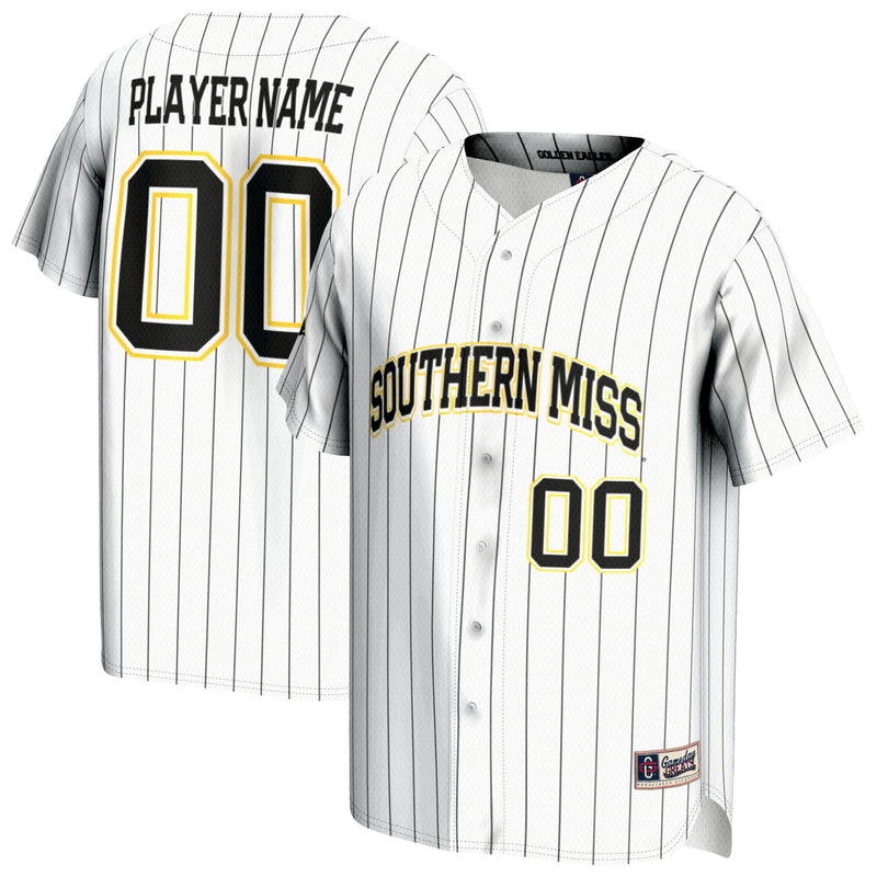 Southern Miss Golden Eagles GameDay Greats NIL Pick-A-Player Lightweight Baseball Jersey - White
