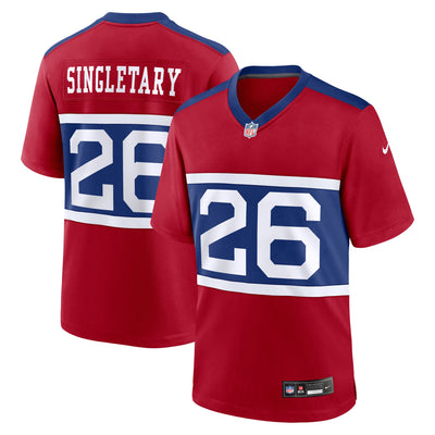 New York Giants Devin Singletary Nike Century Red Alternate Player Game Jersey