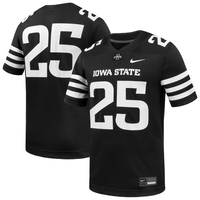 #1 Iowa State Cyclones Nike Alternate Game Football Jersey - Black