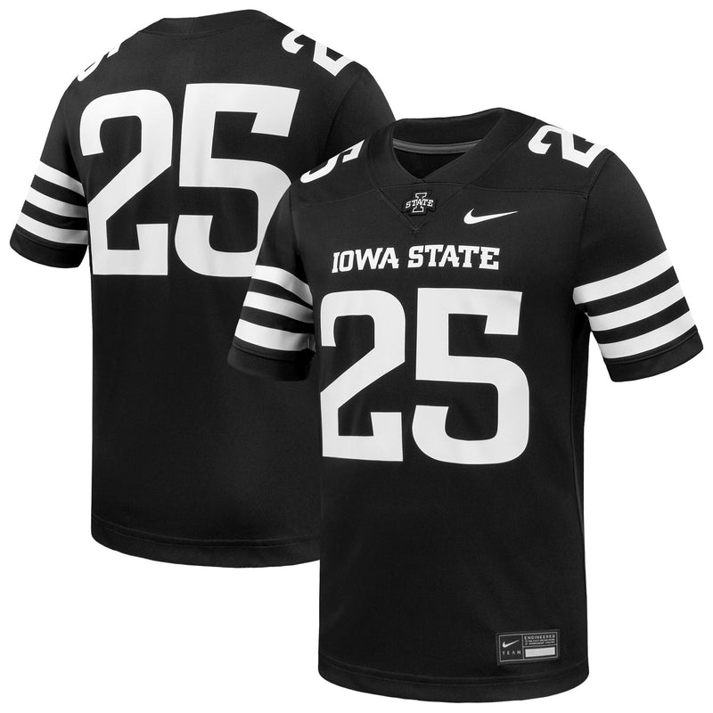 #1 Iowa State Cyclones Nike Alternate Game Football Jersey - Black