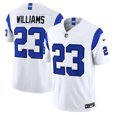 Los Angeles Rams Kyren Williams Nike Fearsome White Vapor F.U.S.E. Stitched Limited Jersey