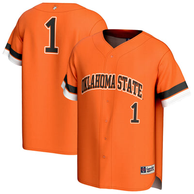 #1 Oklahoma State Cowboys GameDay Greats Lightweight Collegiate Baseball Fashion Jersey - Orange