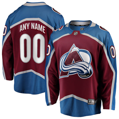 Colorado Avalanche Fanatics Maroon Home Breakaway Custom Jersey