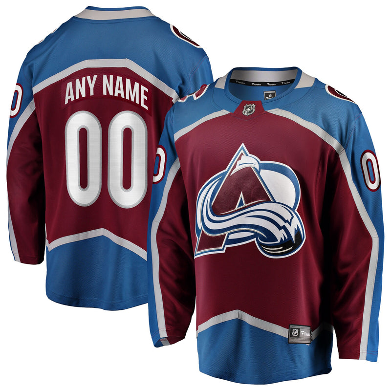 Colorado Avalanche Fanatics Maroon Home Breakaway Custom Jersey