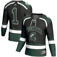 #1 Michigan State Spartans GameDay Greats Hockey Jersey - Black