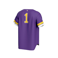 #1 LSU Tigers GameDay Greats Lightweight Collegiate Baseball Fashion Jersey - Purple