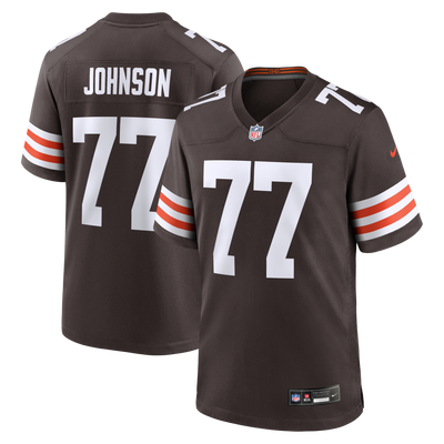 Cleveland Browns Zion Johnson Nike Brown Team Game Jersey