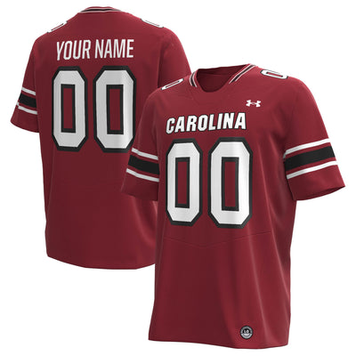 South Carolina Gamecocks Under Armour Custom Replica Football Jersey - Garnet