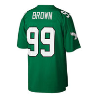 Philadelphia Eagles Jerome Brown Mitchell & Ness Kelly Green Big & Tall 1990 Retired Player Replica Jersey