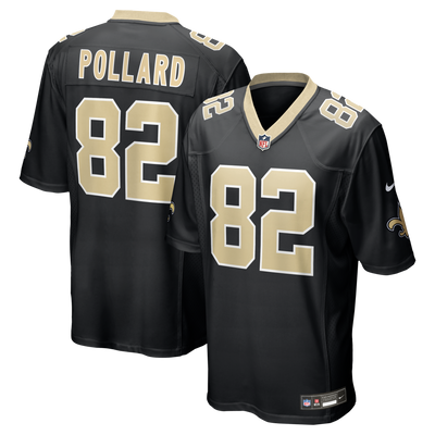 New Orleans Saints Bob Pollard Nike Black Game Retired Player Jersey