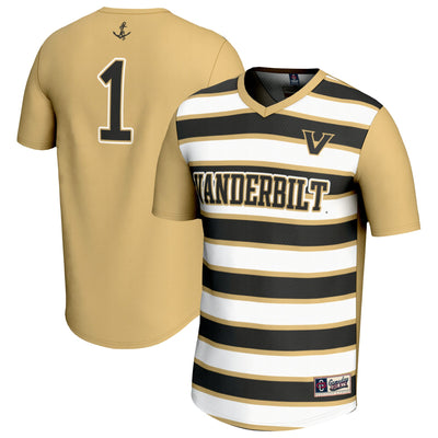 #1 Vanderbilt Commodores GameDay Greats Lightweight Soccer Fashion Jersey - Gold