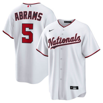 Washington Nationals CJ Abrams Nike White Home Replica Jersey