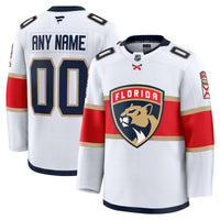 Florida Panthers Fanatics White Away Premium Custom Jersey