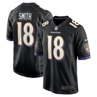 Baltimore Ravens Roquan Smith Nike Black Alternate Game Jersey