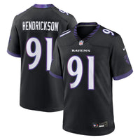 Baltimore Ravens Trey Hendrickson Nike Black Alternate Game Jersey