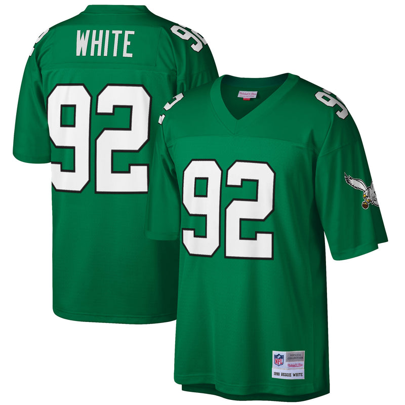 Philadelphia Eagles Reggie White Mitchell & Ness Kelly Green Big & Tall 1990 Retired Player Replica Jersey