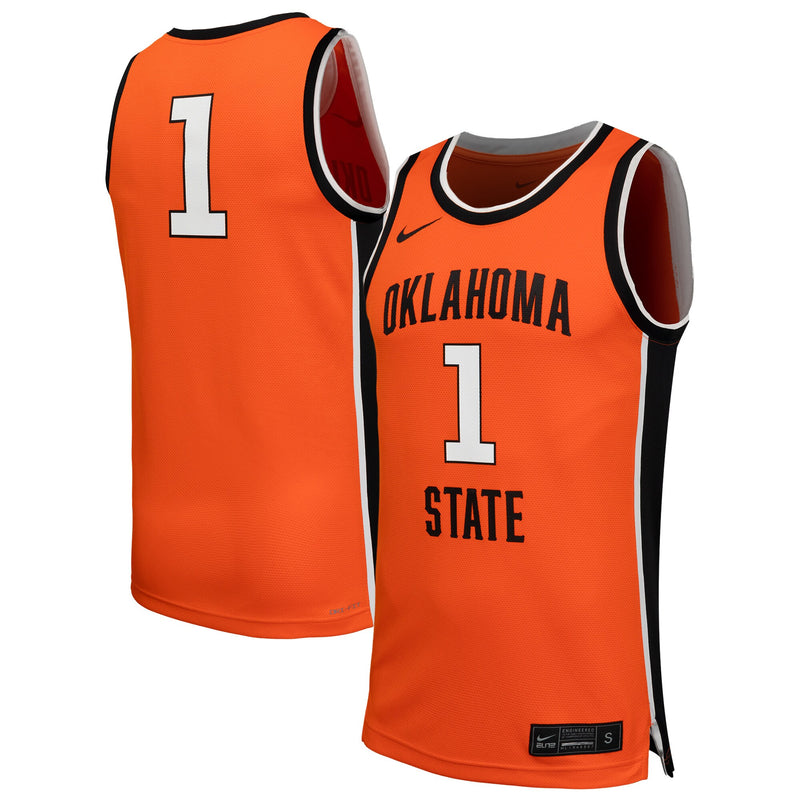 #1 Oklahoma State Cowboys Nike Replica Basketball Jersey - Orange