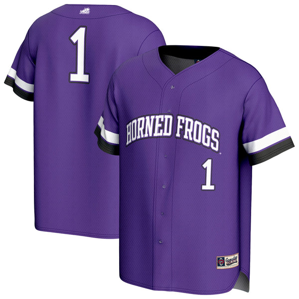 TCU Horned Frogs GameDay Greats Lightweight Collegiate Baseball Fashion Jersey - Purple