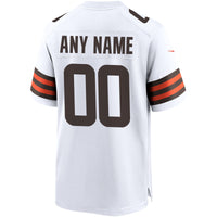 Cleveland Browns Nike White Custom Game Jersey