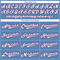Custom Light Blue White-Red Authentic Throwback Rib-Knit Baseball Jersey Shirt