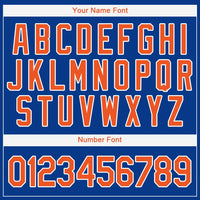 Custom Royal Orange-White Baseball Jersey