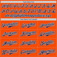 Custom Orange Navy-White Authentic Baseball Jersey