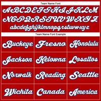 Custom Red White-Royal Mesh Authentic Throwback Football Jersey