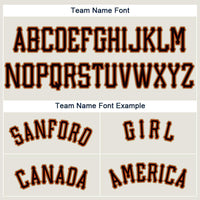 Custom Cream Black Orange-Old Gold Baseball Jersey