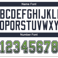 Custom Neon Green Navy-Gray Drift Fashion Football Jersey