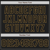 Custom White-Black Old Gold Authentic Split Fashion Baseball Jersey