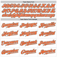 Custom White Orange Pinstripe Orange-Black Authentic Baseball Jersey